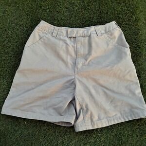 Duluth Trading Co Mens Khaki Flat Front Casual Shorts Size 12 30x7